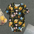 Vintage Floral Flower Pattern Print Men's Bodysuit