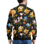 Vintage Floral Flower Pattern Print Men's Bomber Jacket
