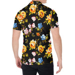 Vintage Floral Flower Pattern Print Men's Shirt