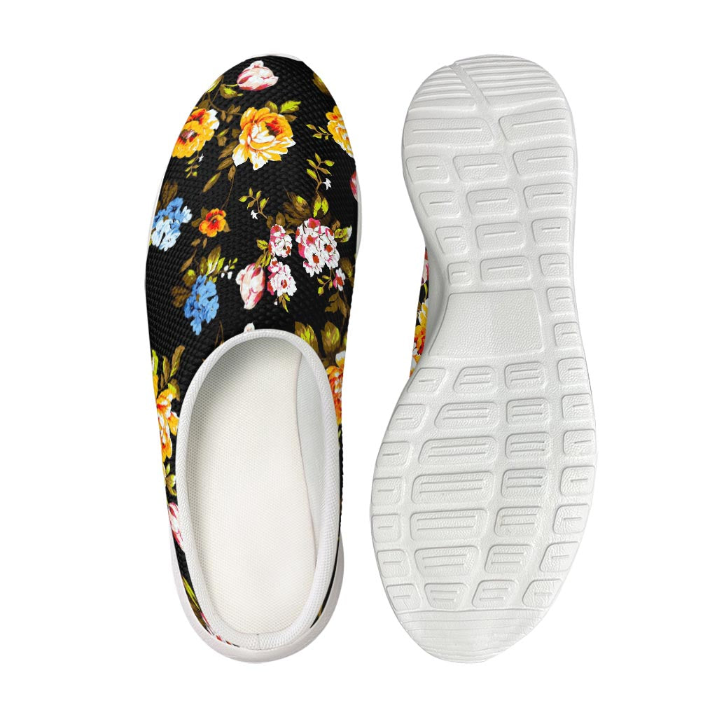 Vintage Floral Flower Pattern Print Mesh Casual Shoes