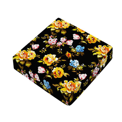 Vintage Floral Flower Pattern Print Outdoor Seat Cushion Cover