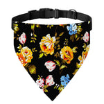 Vintage Floral Flower Pattern Print Over The Collar Dog Bandana