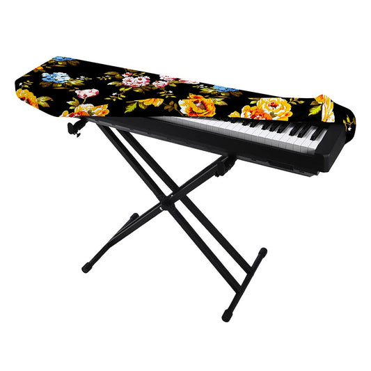 Vintage Floral Flower Pattern Print Piano Keyboard Cover