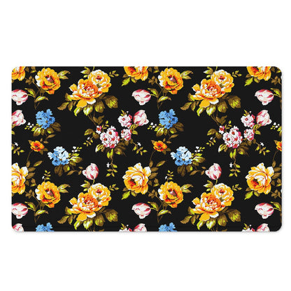 Vintage Floral Flower Pattern Print Polyester Doormat
