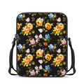 Vintage Floral Flower Pattern Print Rectangular Crossbody Bag