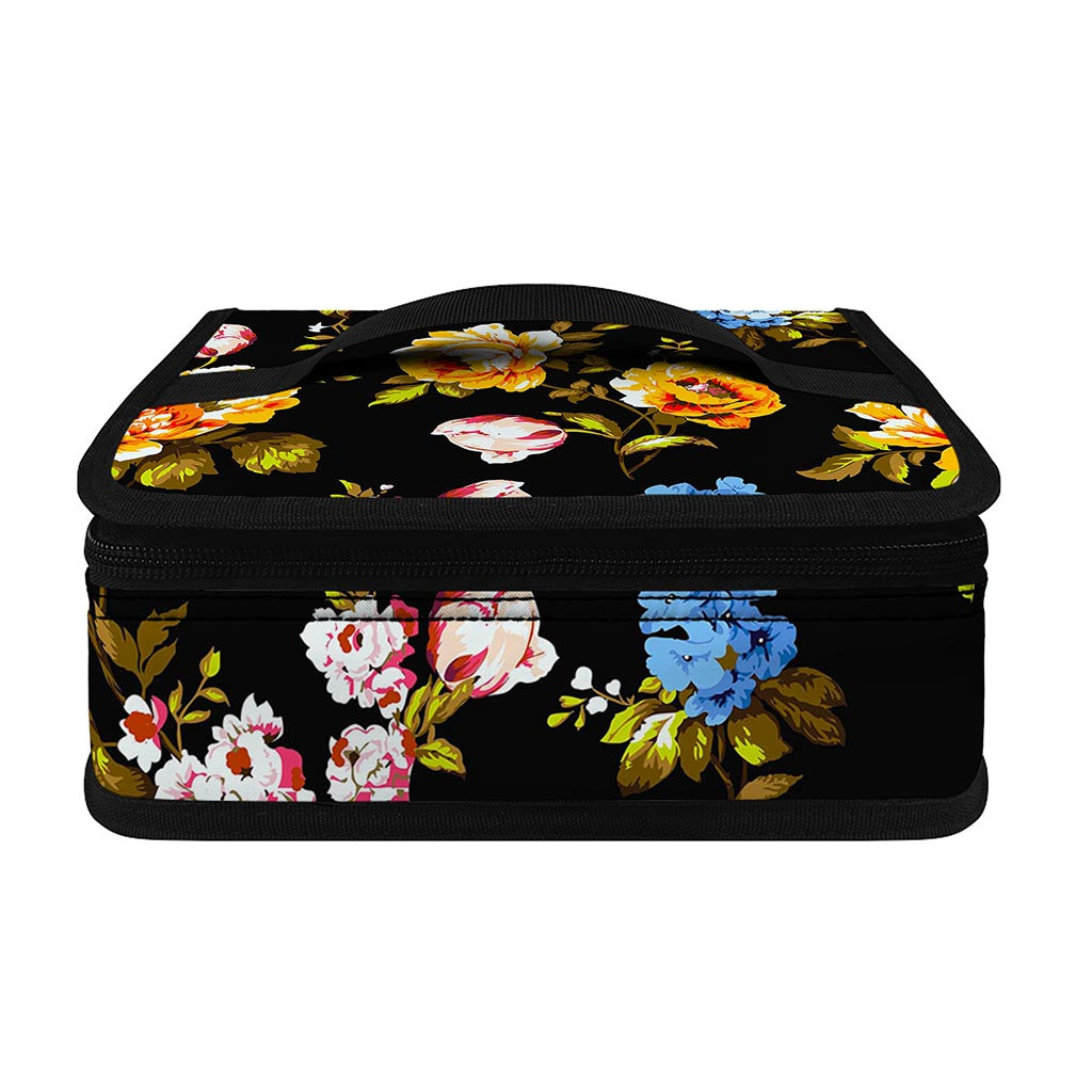 Vintage Floral Flower Pattern Print Small Lunch Bag