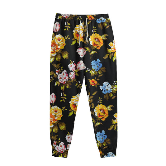 Vintage Floral Flower Pattern Print Sweatpants