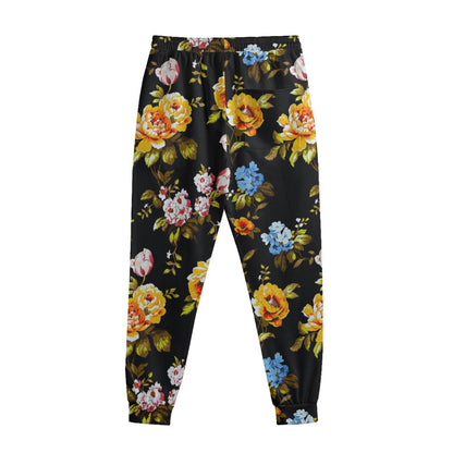 Vintage Floral Flower Pattern Print Sweatpants