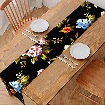 Vintage Floral Flower Pattern Print Table Runner