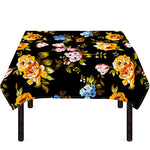 Vintage Floral Flower Pattern Print Tablecloth