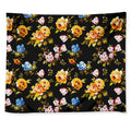 Vintage Floral Flower Pattern Print Tapestry