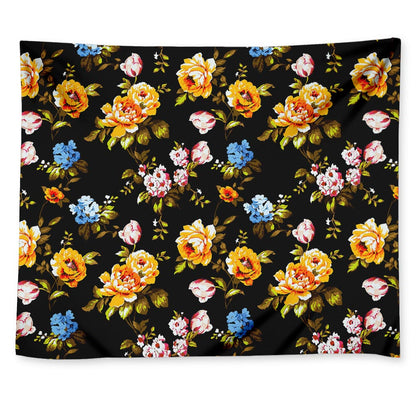 Vintage Floral Flower Pattern Print Tapestry