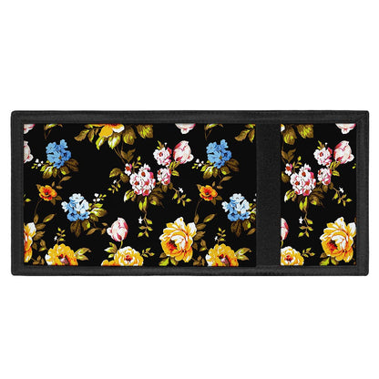 Vintage Floral Flower Pattern Print Trifold Wallet