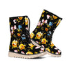 Vintage Floral Flower Pattern Print Winter Boots