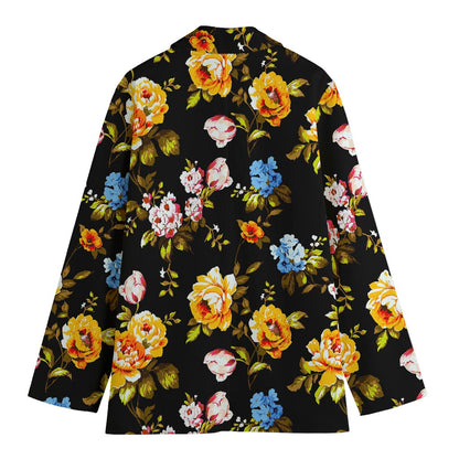 Vintage Floral Flower Pattern Print Women's Blazer