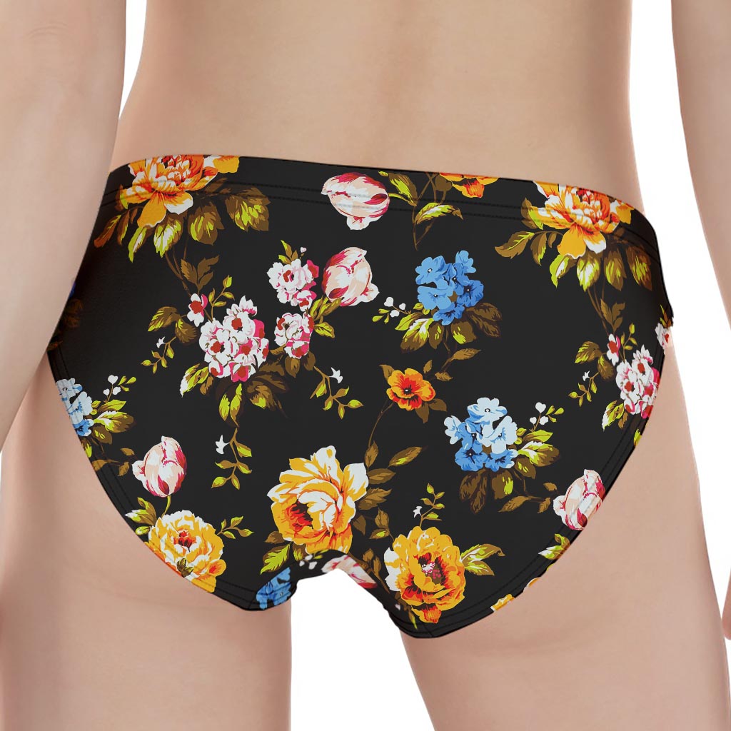 Vintage Floral Flower Pattern Print Women's Panties