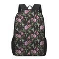 Vintage Floral Hummingbird Print 17 Inch Backpack