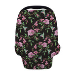 Vintage Floral Hummingbird Print Baby Seat Cover