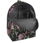 Vintage Floral Hummingbird Print Backpack