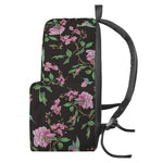 Vintage Floral Hummingbird Print Backpack