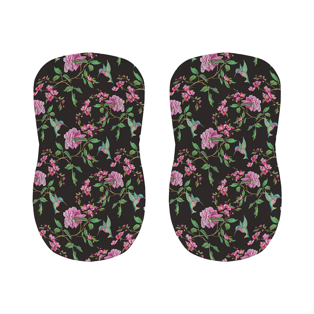 Vintage Floral Hummingbird Print Bar Stool Covers