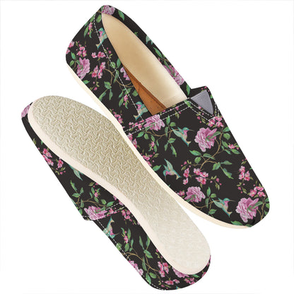 Vintage Floral Hummingbird Print Casual Shoes