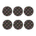 Vintage Floral Hummingbird Print Coaster Set