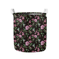 Vintage Floral Hummingbird Print Collapsible Laundry Basket