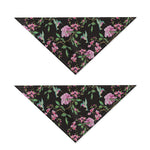 Vintage Floral Hummingbird Print Dog Bandana