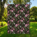 Vintage Floral Hummingbird Print Garden Flag