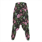 Vintage Floral Hummingbird Print Hammer Pants