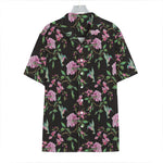 Vintage Floral Hummingbird Print Hawaiian Shirt