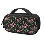 Vintage Floral Hummingbird Print Insulin Cooler Travel Case