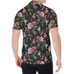 Vintage Floral Hummingbird Print Men's Shirt