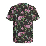 Vintage Floral Hummingbird Print Men's Sports T-Shirt