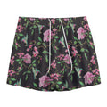 Vintage Floral Hummingbird Print Mesh Shorts