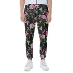 Vintage Floral Hummingbird Print Scuba Joggers