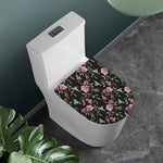 Vintage Floral Hummingbird Print Toilet Lid Cover