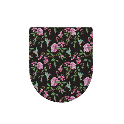 Vintage Floral Hummingbird Print Toilet Lid Cover