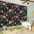 Vintage Floral Hummingbird Print Wall Sticker
