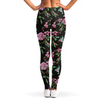 Vintage Floral Hummingbird Print Women's Leggings