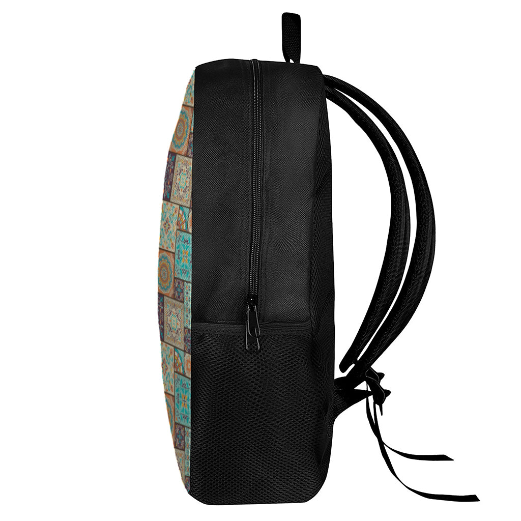 Vintage Floral Patchwork Pattern Print 17 Inch Backpack