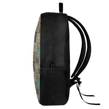 Vintage Floral Patchwork Pattern Print 17 Inch Backpack