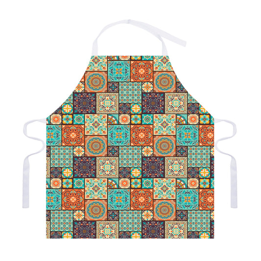 Vintage Floral Patchwork Pattern Print Adjustable Apron