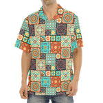 Vintage Floral Patchwork Pattern Print Aloha Shirt