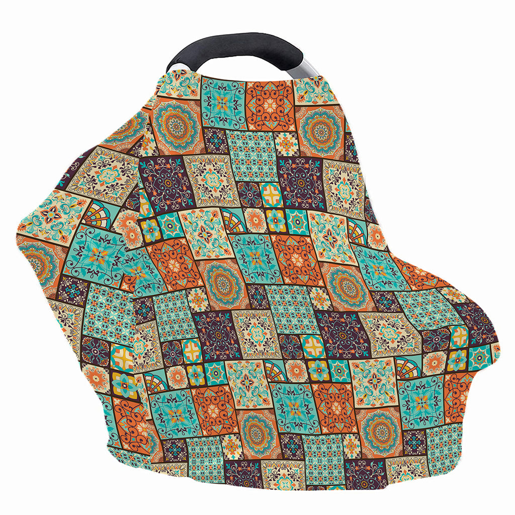 Vintage Floral Patchwork Pattern Print Baby Seat Cover