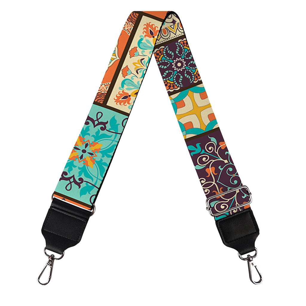 Vintage Floral Patchwork Pattern Print Bag Strap