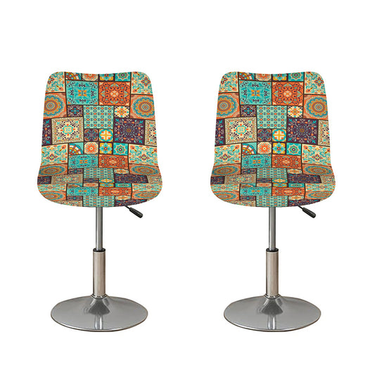 Vintage Floral Patchwork Pattern Print Bar Stool Covers