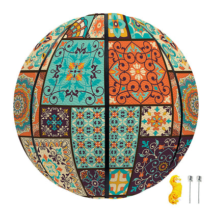 Vintage Floral Patchwork Pattern Print Basketball
