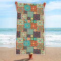 Vintage Floral Patchwork Pattern Print Beach Towel
